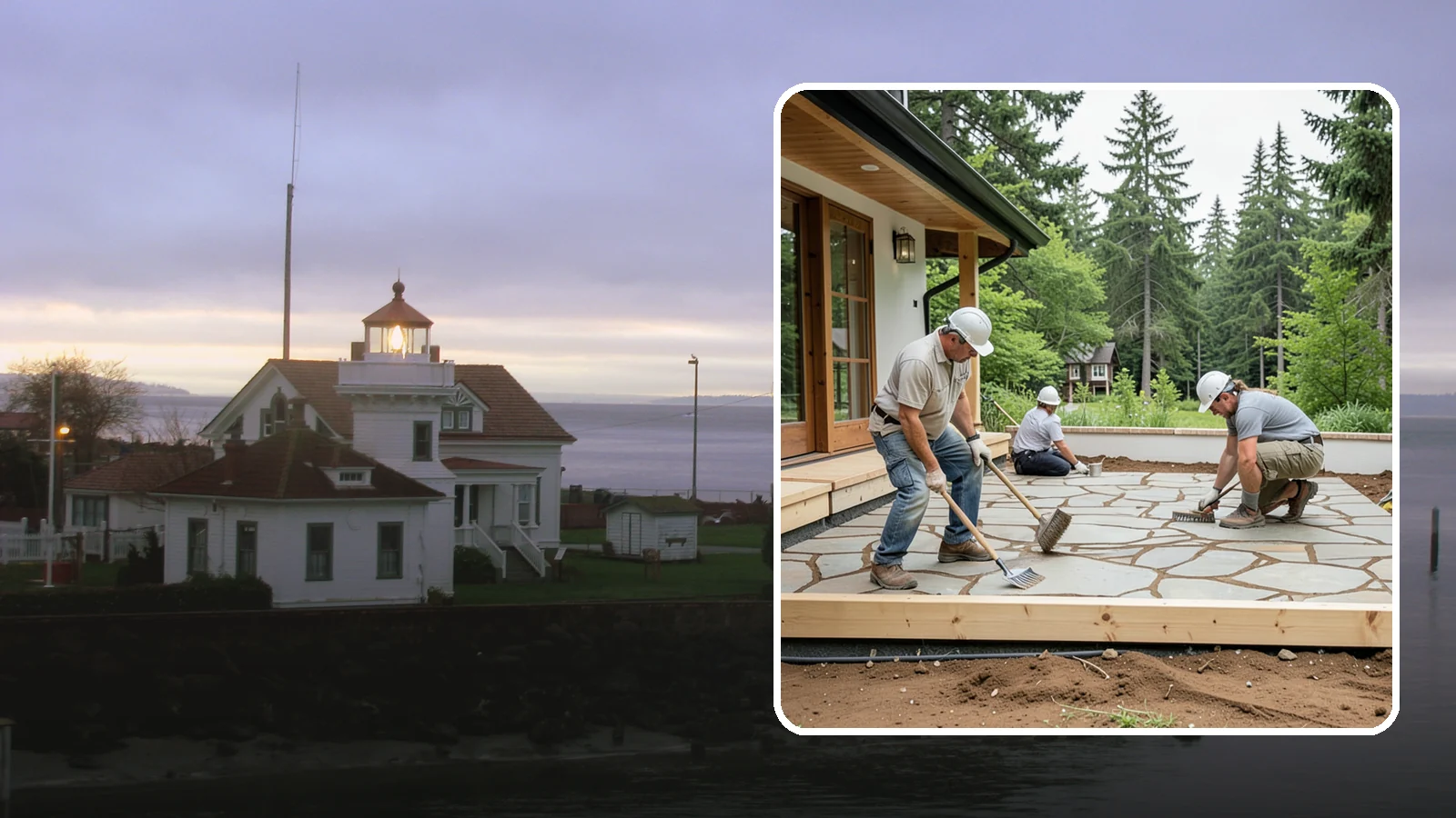 Paver Patio Installation in Mukilteo, Snohomish County, WA - Paver patio installation that creates a beautiful, flexible surface built to handle shifting soils.
