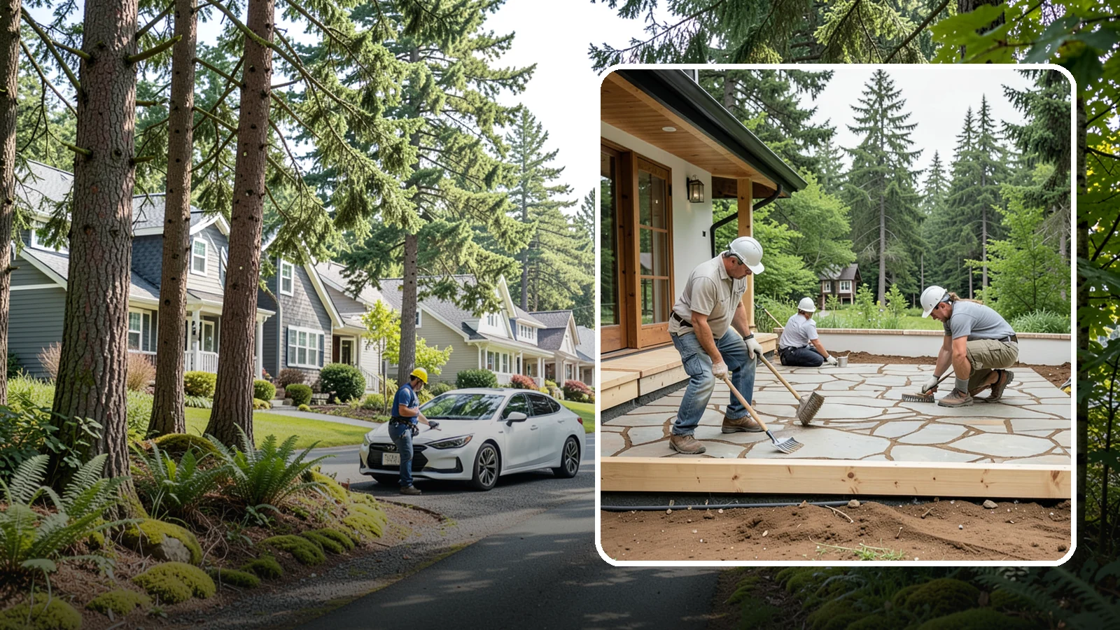Paver Patio Installation in Normandy Park, King County, WA - Paver patio installation that creates a beautiful, flexible surface built to handle shifting soils.
