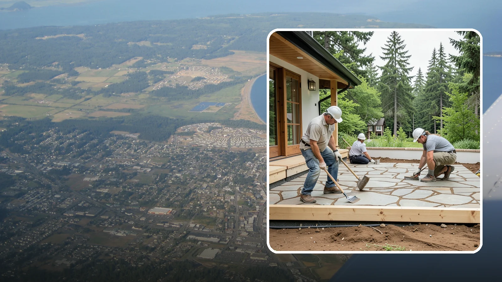 Paver Patio Installation in Oak Harbor, Island County, WA - Paver patio installation that creates a beautiful, flexible surface built to handle shifting soils.