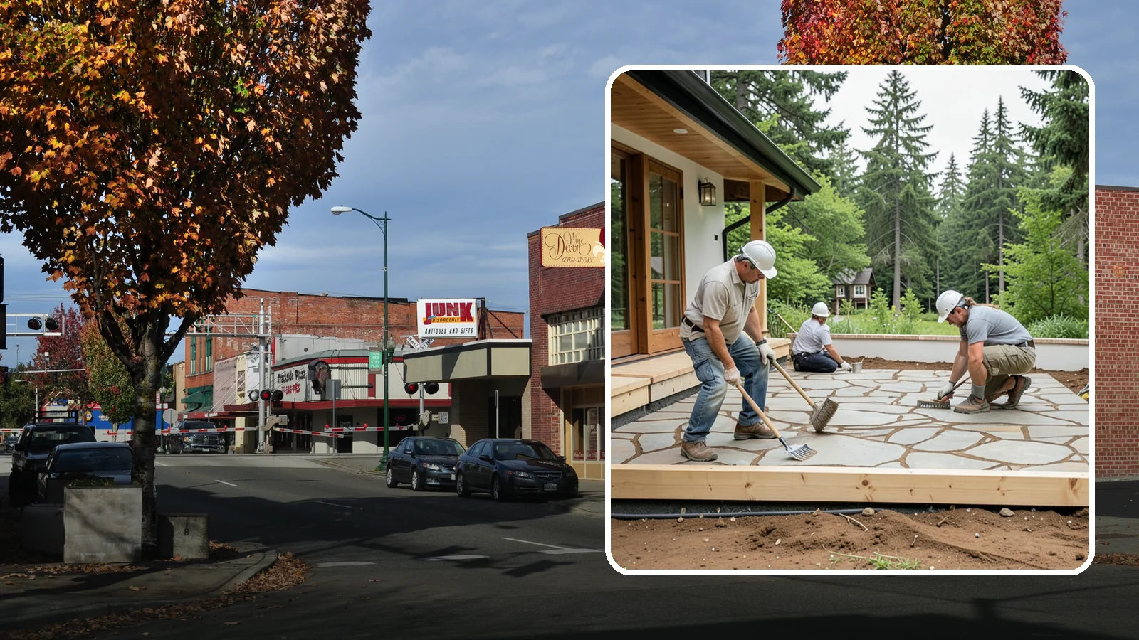 Paver Patio Installation in Puyallup, Pierce County, WA - Paver patio installation that creates a beautiful, flexible surface built to handle shifting soils.