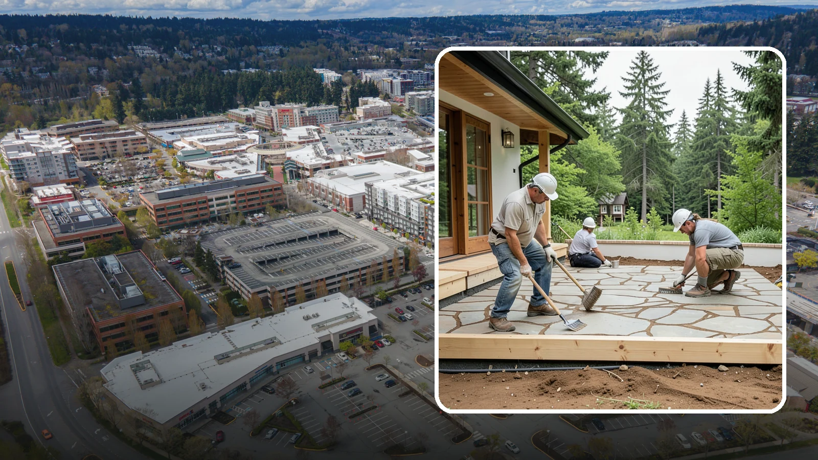 Paver Patio Installation in Redmond, King County, WA - Paver patio installation that creates a beautiful, flexible surface built to handle shifting soils.
