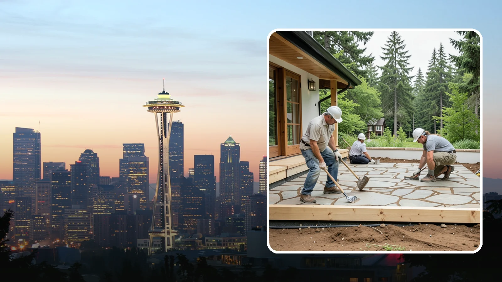 Paver Patio Installation in Seattle, King County, WA - Paver patio installation that creates a beautiful, flexible surface built to handle shifting soils.