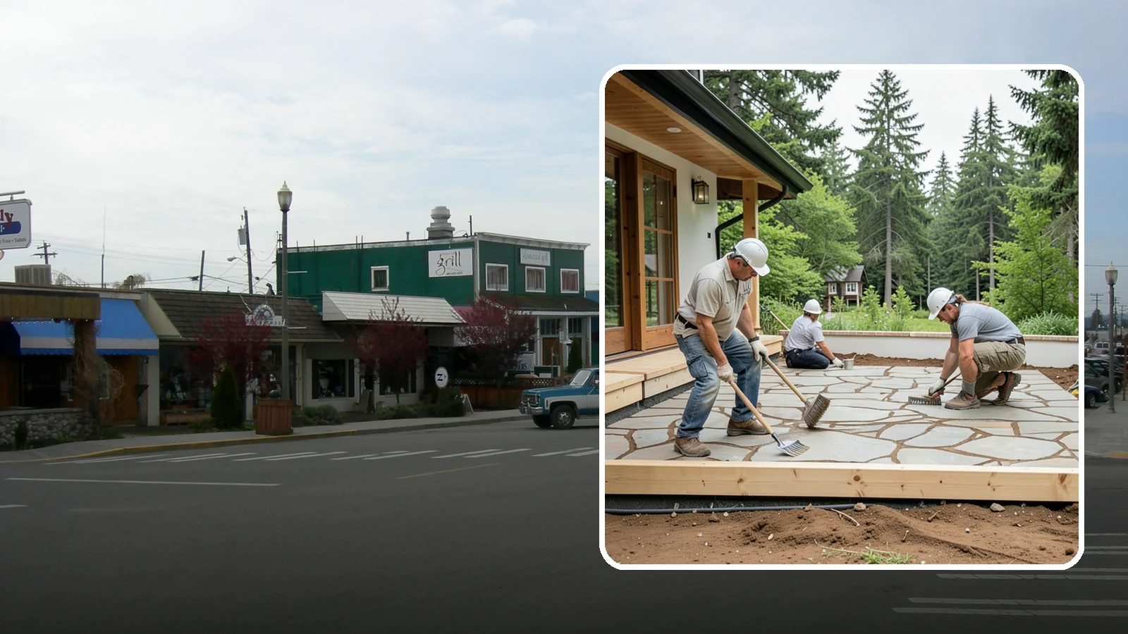 Paver Patio Installation in Stanwood, Snohomish County, WA - Paver patio installation that creates a beautiful, flexible surface built to handle shifting soils.