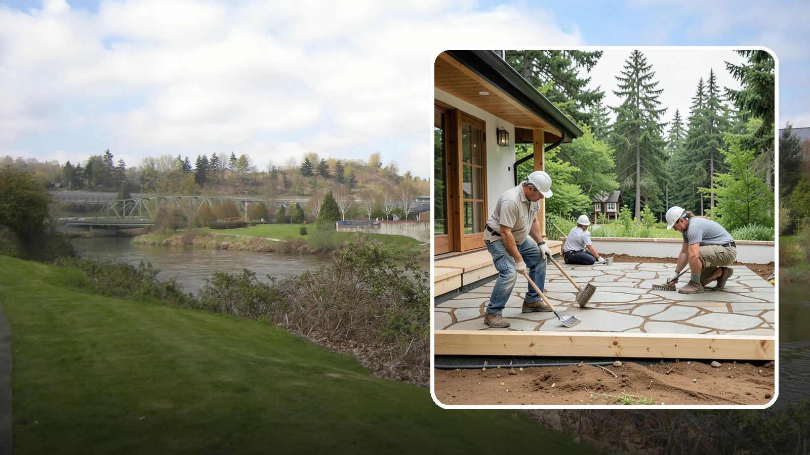 Paver Patio Installation in Tukwila, King County, WA - Paver patio installation that creates a beautiful, flexible surface built to handle shifting soils.