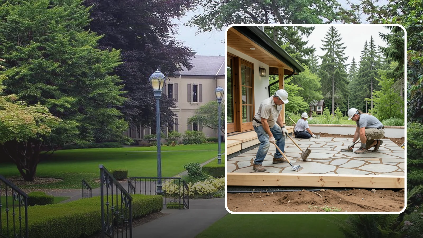Paver Patio Installation in Woodinville, King County, WA - Paver patio installation that creates a beautiful, flexible surface built to handle shifting soils.