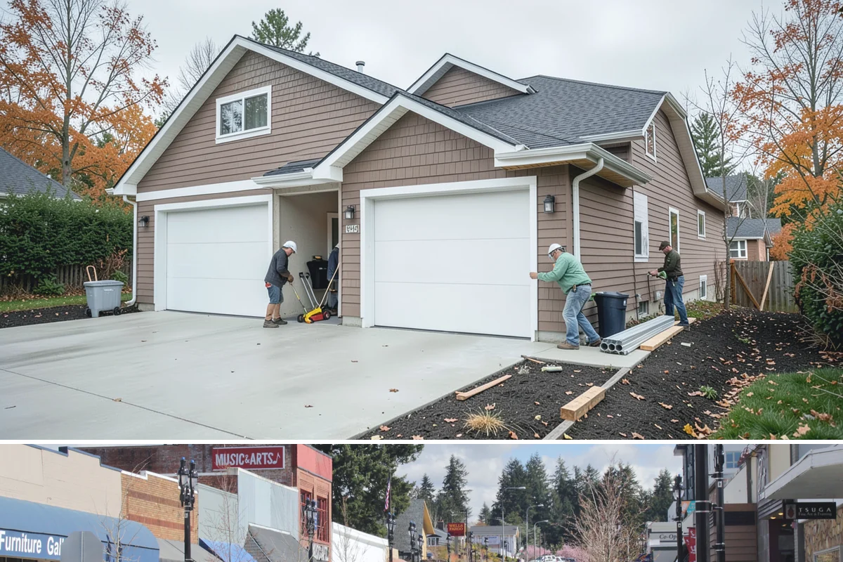 Paver Walkway Installation in Bothell, King County, WA - Dry months allow the best base compaction and jointing, though walkways can often be built into early fall.