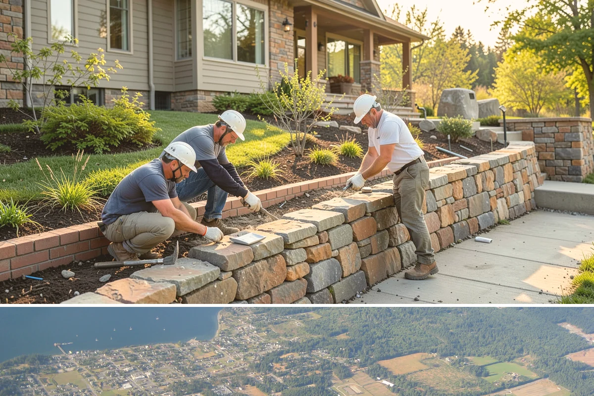 Paver Walkway Installation in Coupeville, Island County, WA - Dry months allow the best base compaction and jointing, though walkways can often be built into early fall.
