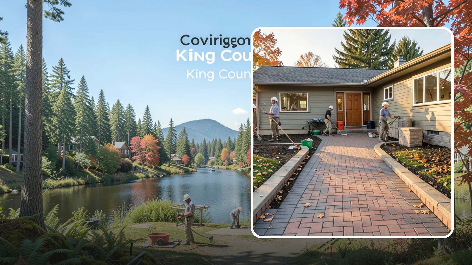 Paver Walkway Installation in Covington, King County, WA - Installing an interlocking paver walkway that stays level, drains well, and guides visitors to your door.