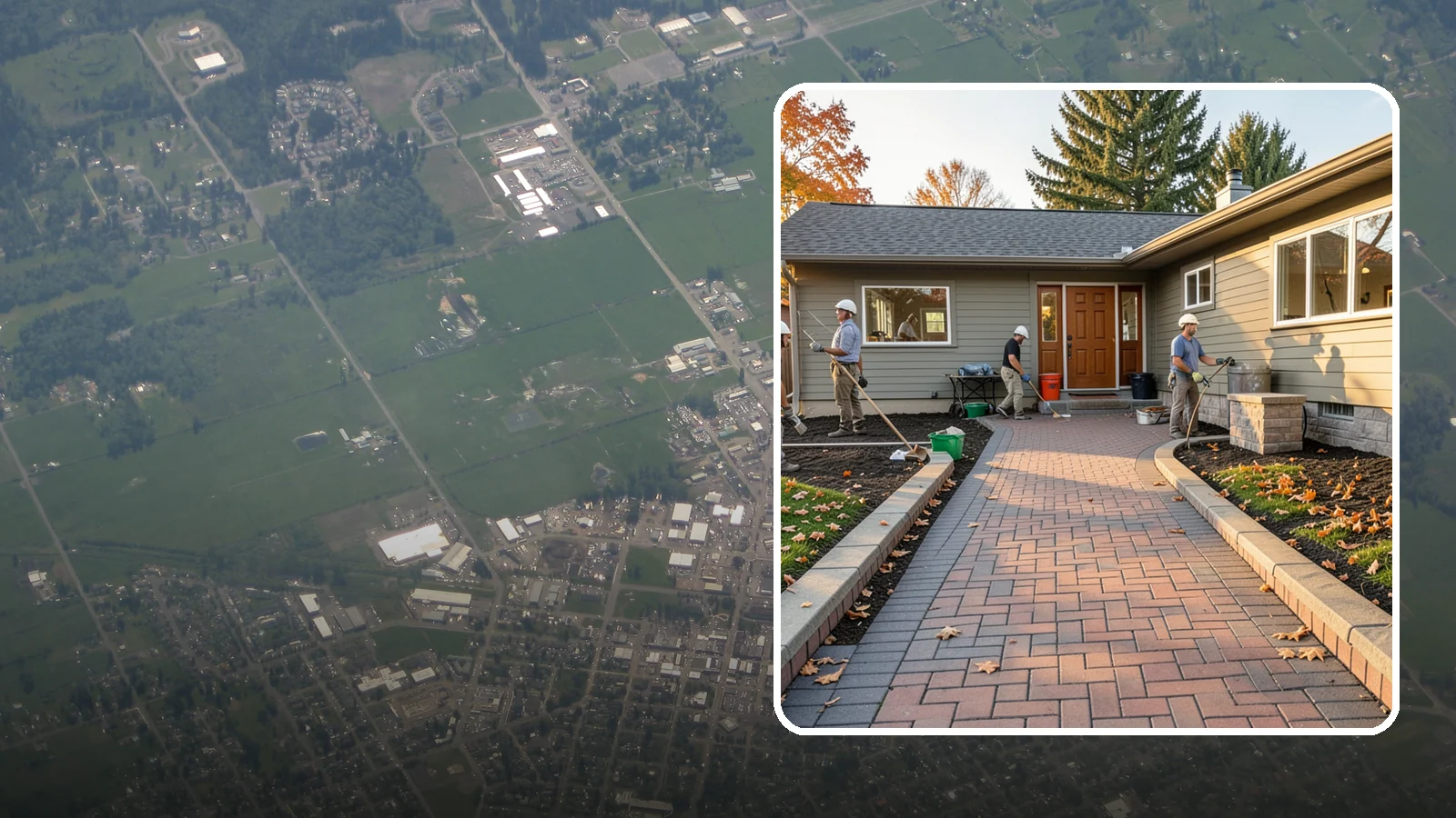Paver Walkway Installation in Enumclaw, King County, WA - Installing an interlocking paver walkway that stays level, drains well, and guides visitors to your door.