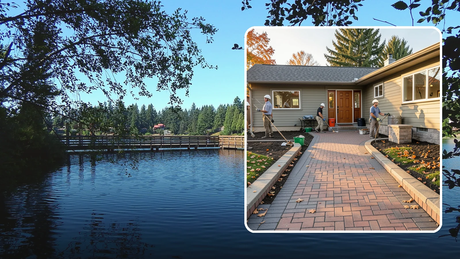 Paver Walkway Installation in Federal Way, King County, WA - Installing an interlocking paver walkway that stays level, drains well, and guides visitors to your door.