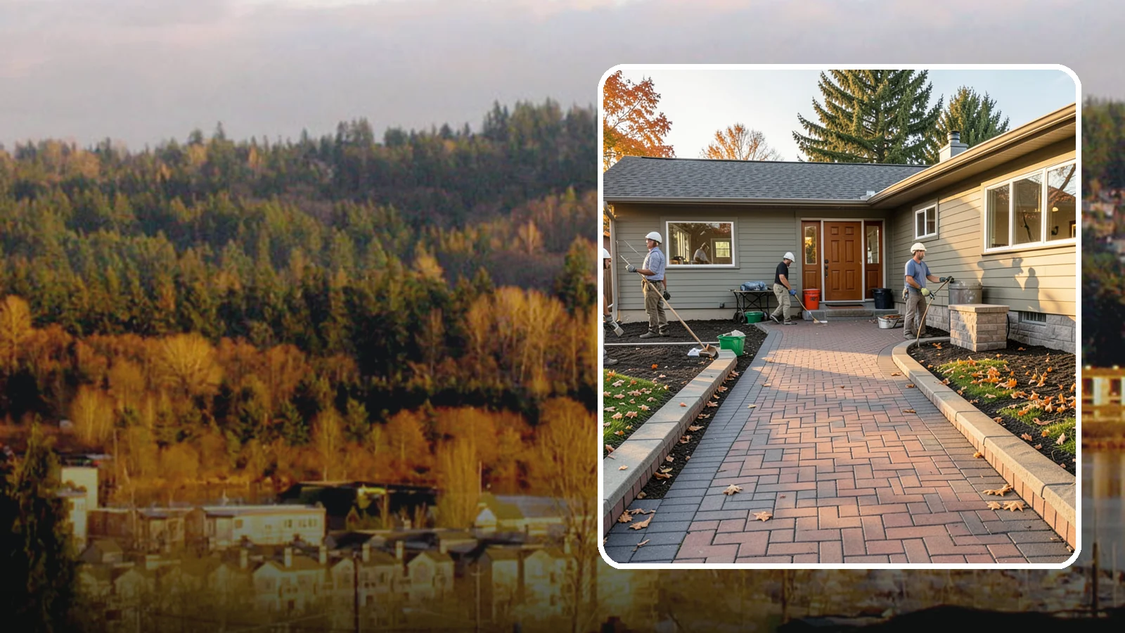 Paver Walkway Installation in Kenmore, King County, WA - Installing an interlocking paver walkway that stays level, drains well, and guides visitors to your door.