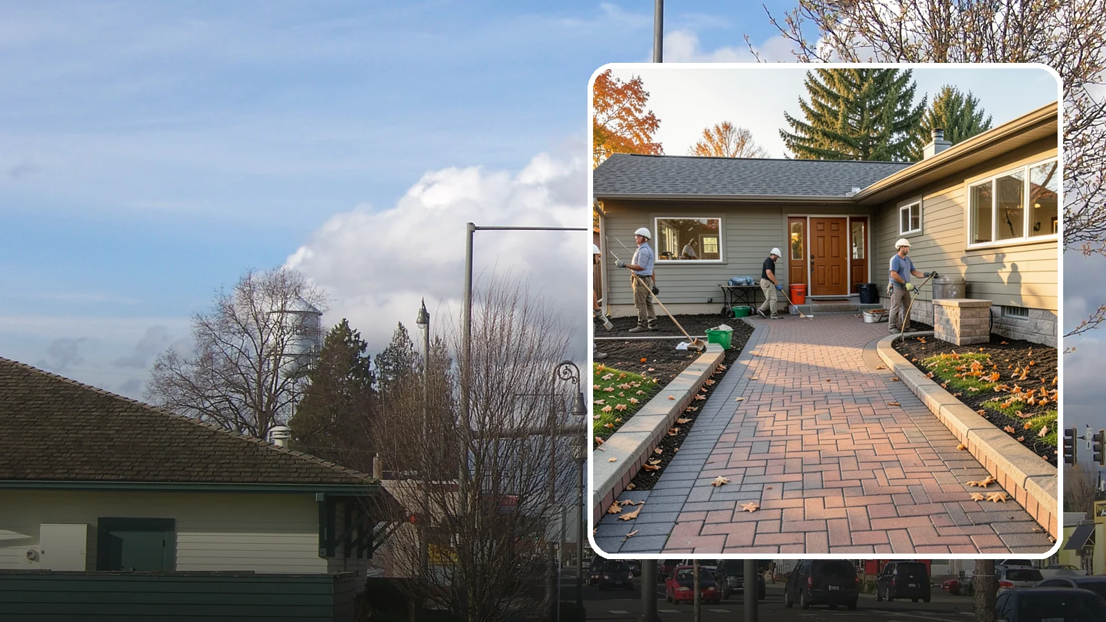 Paver Walkway Installation in Marysville, Snohomish County, WA - Installing an interlocking paver walkway that stays level, drains well, and guides visitors to your door.
