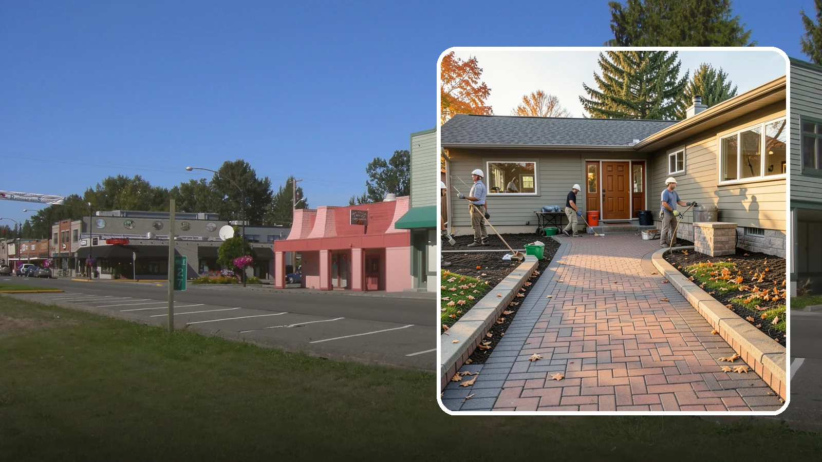 Paver Walkway Installation in Snoqualmie, King County, WA - Installing an interlocking paver walkway that stays level, drains well, and guides visitors to your door.