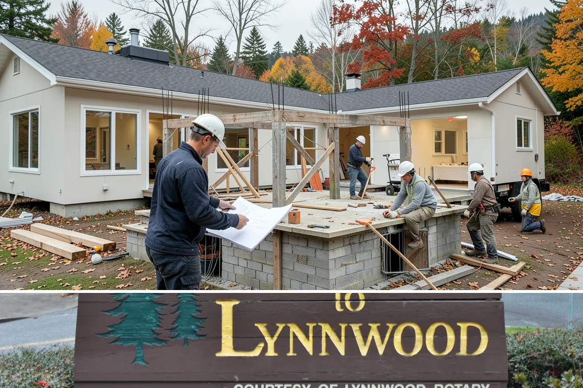 Pavilion Construction in Lynnwood, Snohomish County, WA - Breaking ground in the drier summer months keeps footing work and roofing on schedule before winter storms.