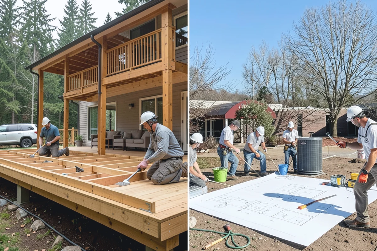 Pavilion Construction in Redmond, King County, WA - Map the pavilion footprint against your patio and utilities