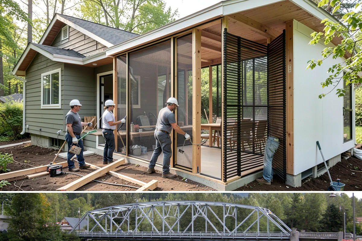 Pavilion Construction in Skykomish, King County, WA - Breaking ground in the drier summer months keeps footing work and roofing on schedule before winter storms.