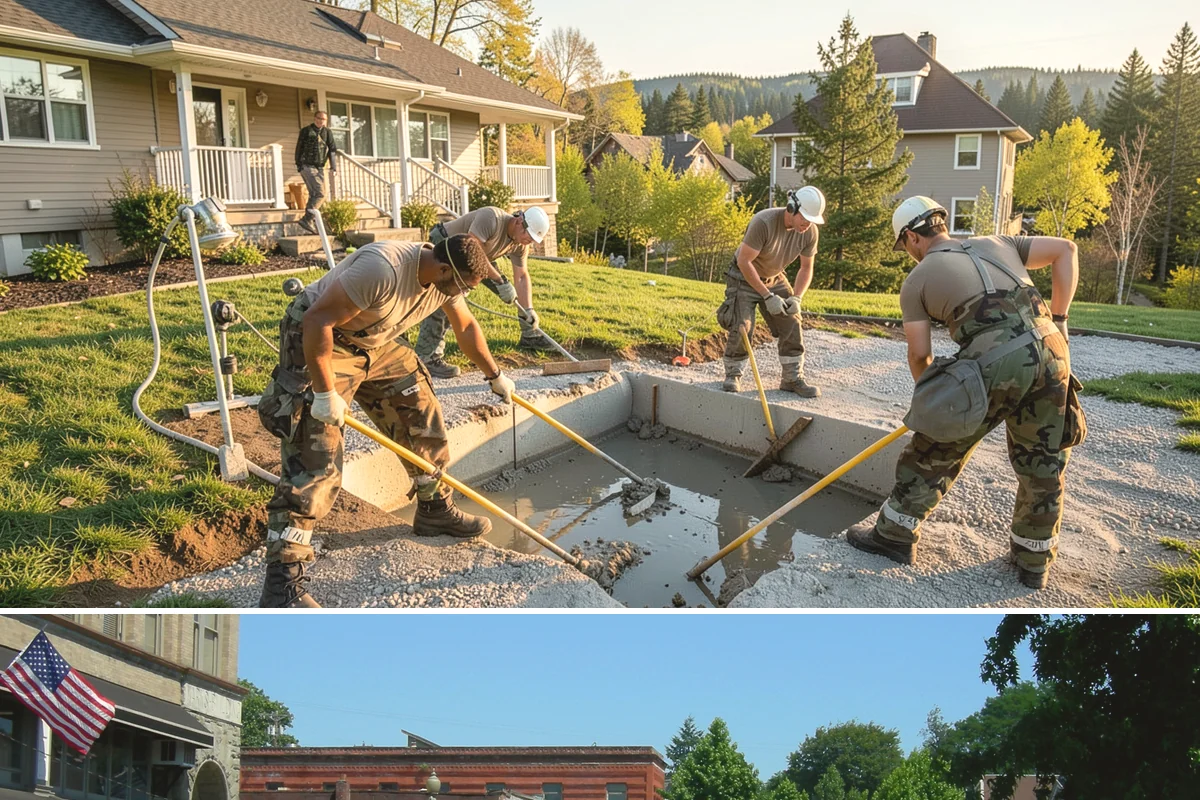Pavilion Construction in Snohomish, Snohomish County, WA - Breaking ground in the drier summer months keeps footing work and roofing on schedule before winter storms.