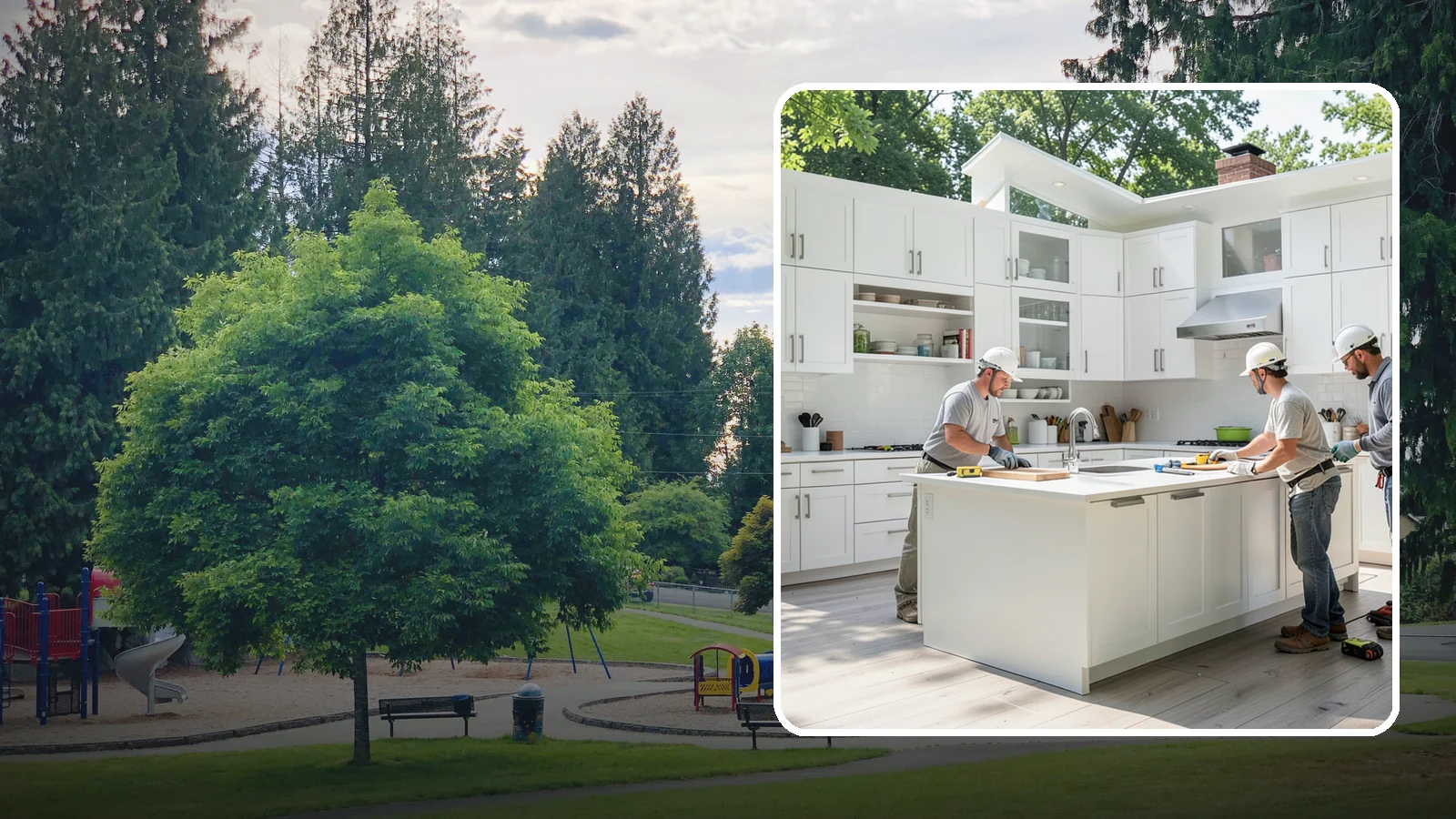 Peninsula Installation in Bonney Lake, Pierce County, WA - Installing a connected peninsula counter to add work surface and seating where a full island will not fit.