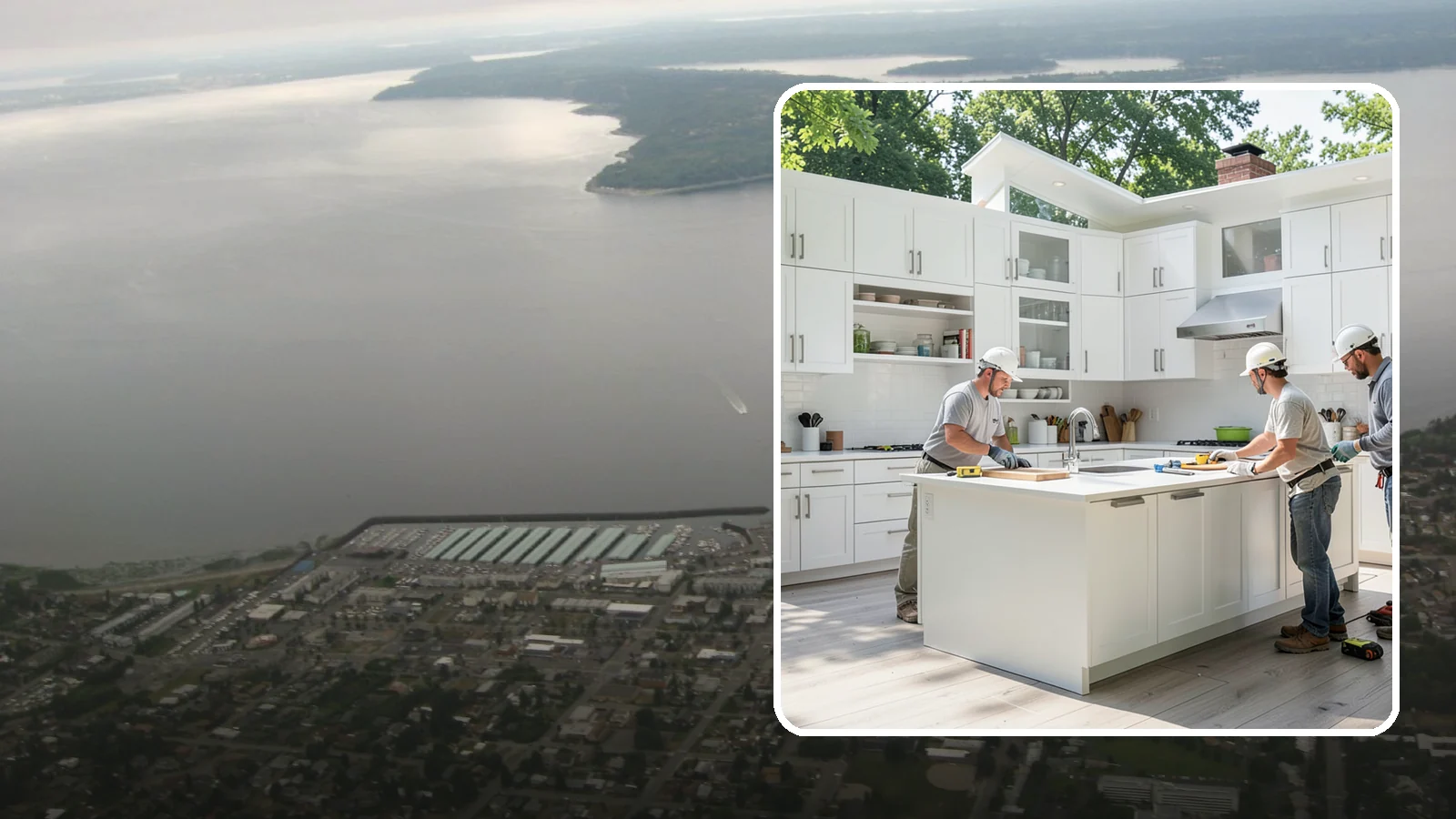 Peninsula Installation in Des Moines, King County, WA - Installing a connected peninsula counter to add work surface and seating where a full island will not fit.