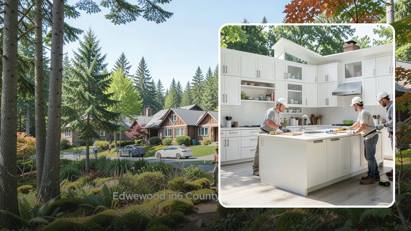 Peninsula Installation in Edgewood, Pierce County, WA - Installing a connected peninsula counter to add work surface and seating where a full island will not fit.