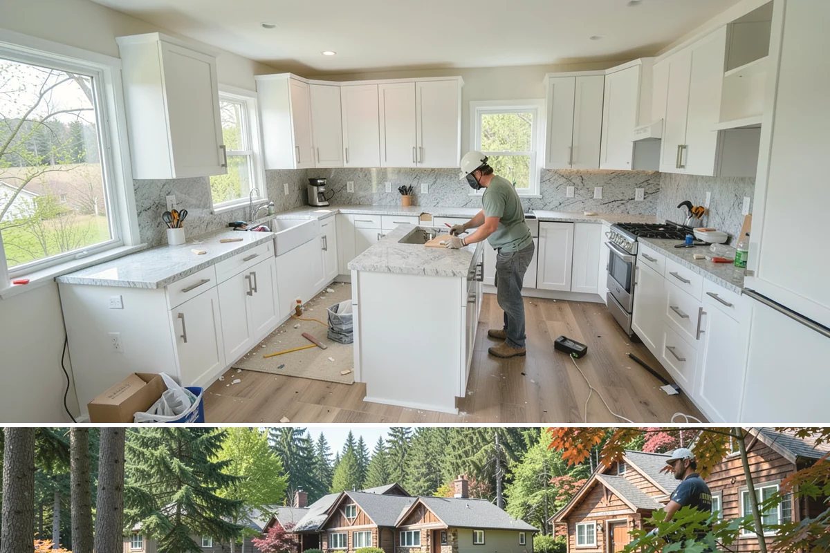 Peninsula Installation in Edgewood, Pierce County, WA - Peninsula projects fit well in spring or fall when a kitchen refresh is already underway.