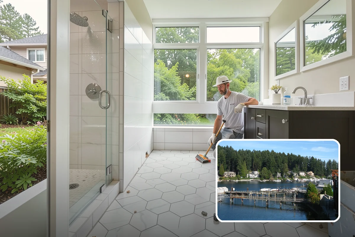 Peninsula Installation in Gig Harbor, Pierce County, WA - Island-style benefits in tighter kitchens