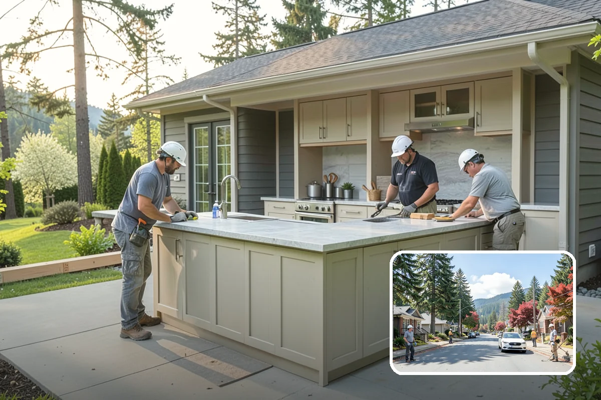 Peninsula Installation in Hunts Point, King County, WA - Island-style benefits in tighter kitchens