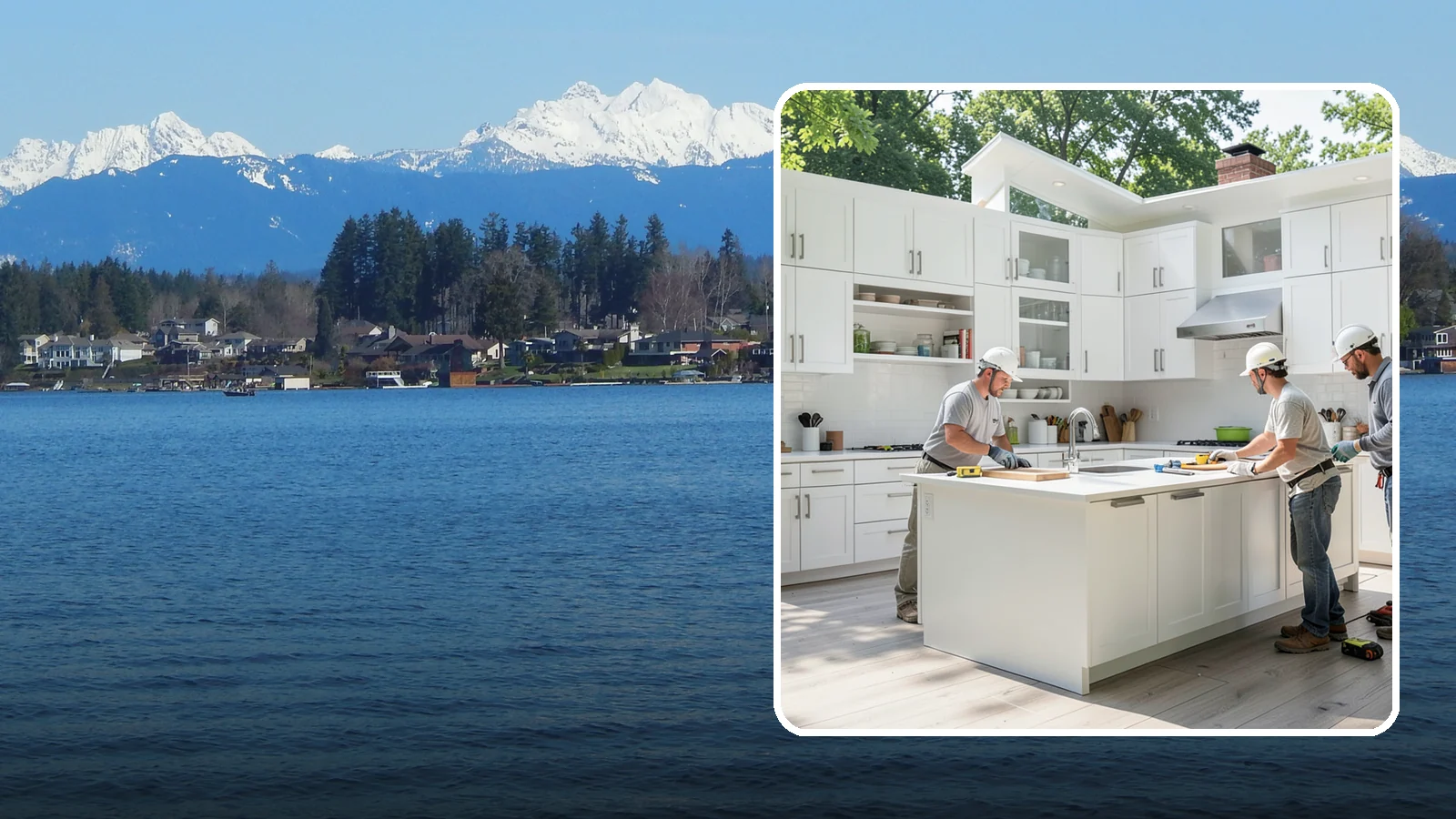 Peninsula Installation in Lake Stevens, Snohomish County, WA - Installing a connected peninsula counter to add work surface and seating where a full island will not fit.
