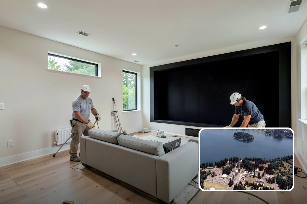 Peninsula Installation in Lakewood, Pierce County, WA - Island-style benefits in tighter kitchens