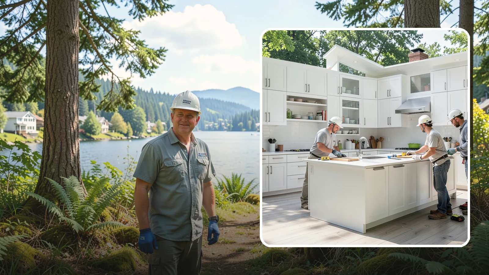 Peninsula Installation in Milton, King County, WA - Installing a connected peninsula counter to add work surface and seating where a full island will not fit.