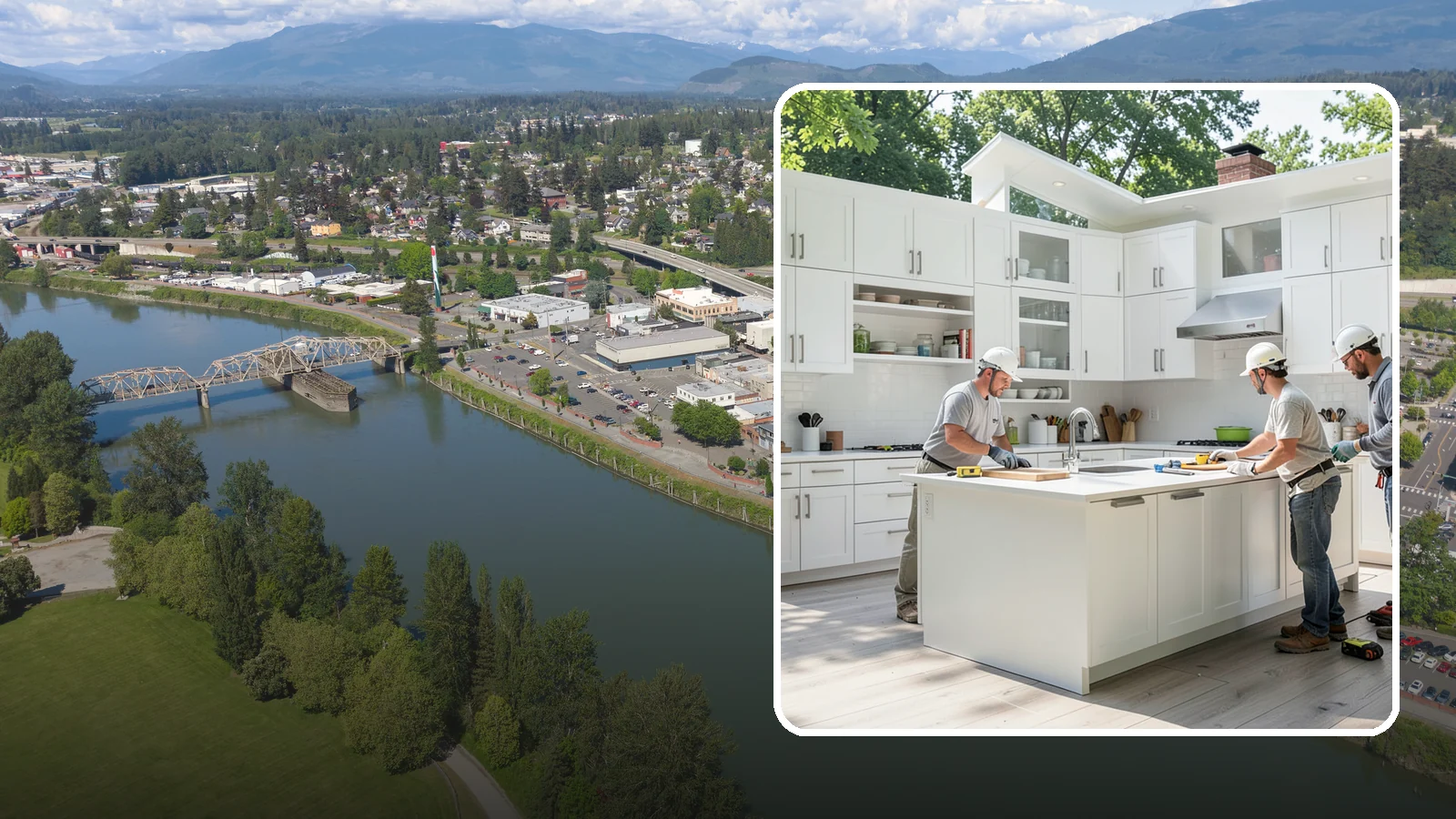 Peninsula Installation in Mount Vernon, Skagit County, WA - Installing a connected peninsula counter to add work surface and seating where a full island will not fit.
