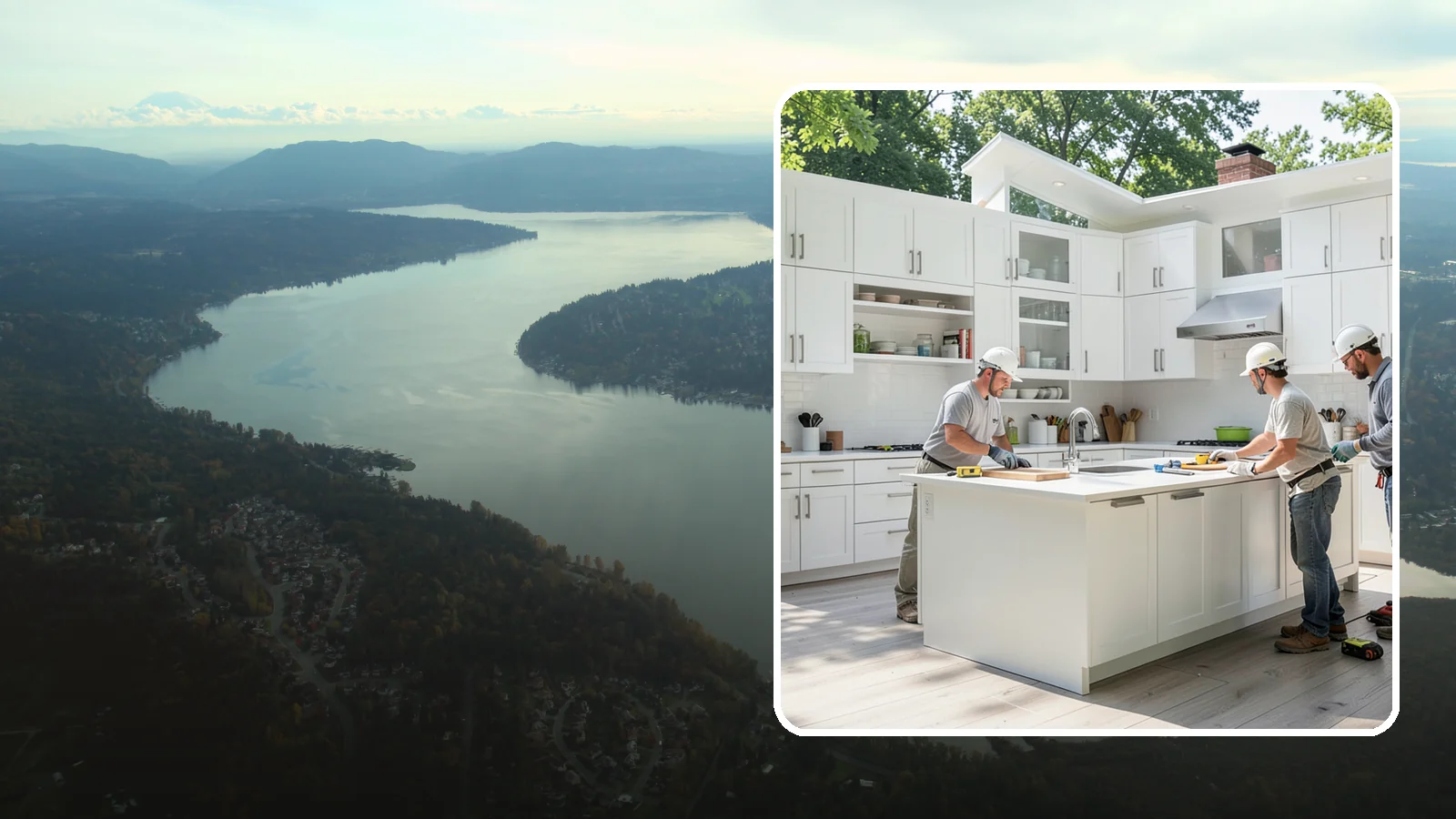 Peninsula Installation in Sammamish, King County, WA - Installing a connected peninsula counter to add work surface and seating where a full island will not fit.