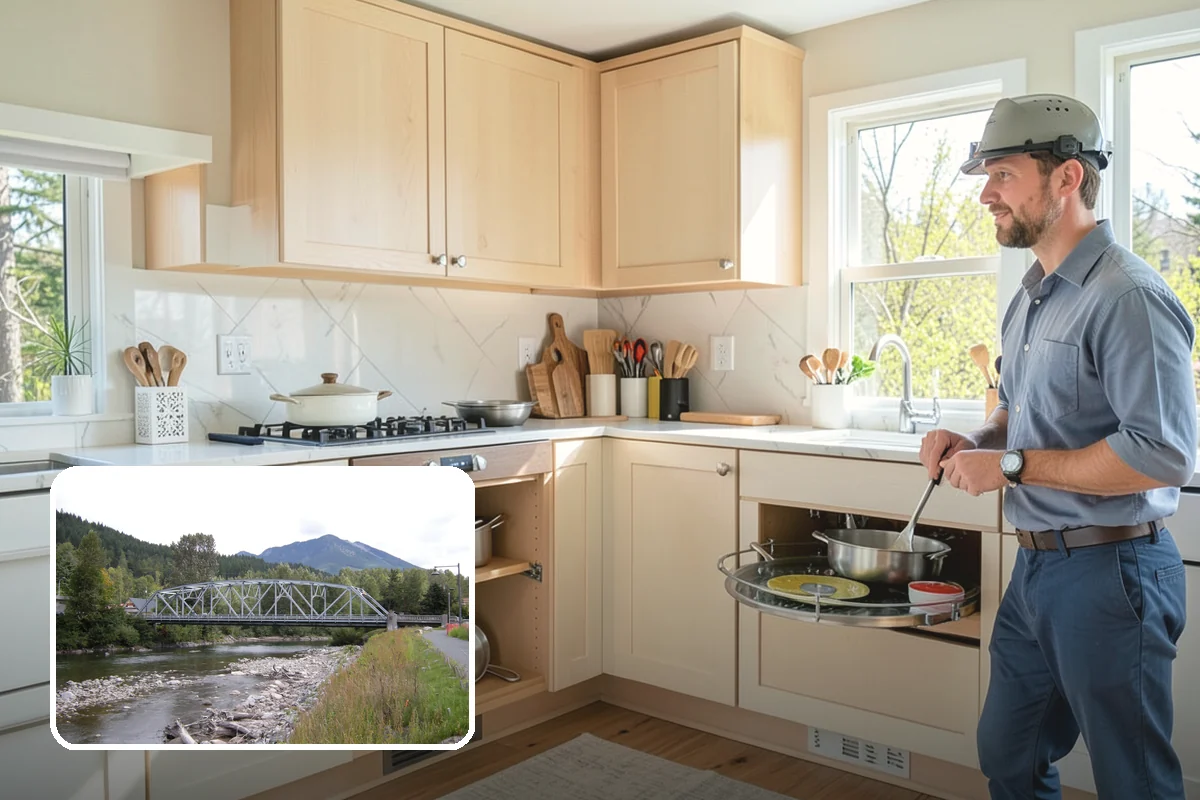 Peninsula Installation in Skykomish, King County, WA - Island-style benefits in tighter kitchens