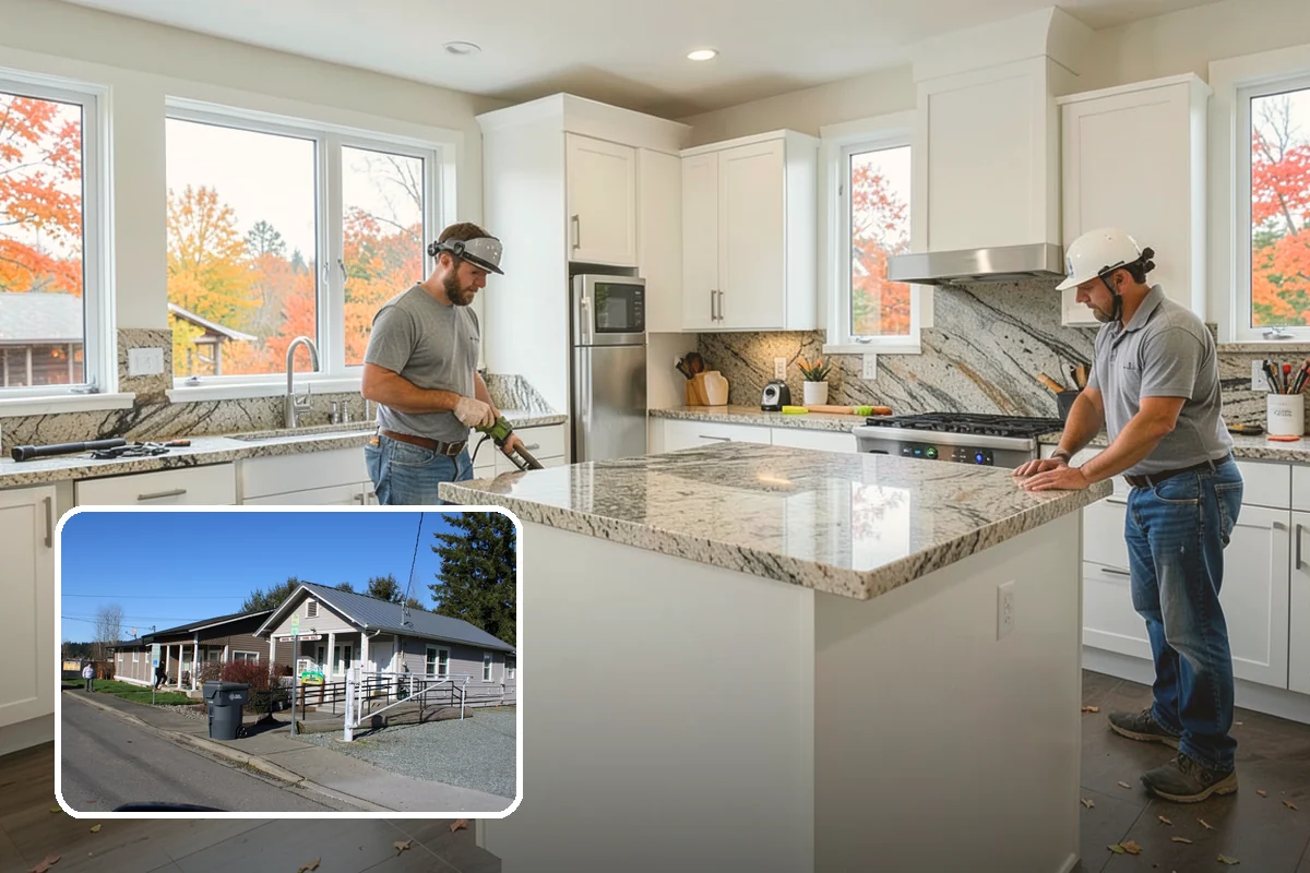 Peninsula Installation in South Prairie, Pierce County, WA - Island-style benefits in tighter kitchens