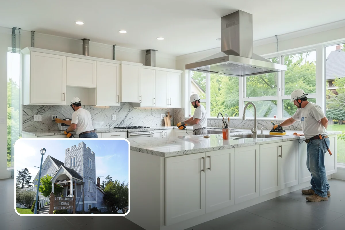 Peninsula Installation in Steilacoom, Pierce County, WA - Island-style benefits in tighter kitchens