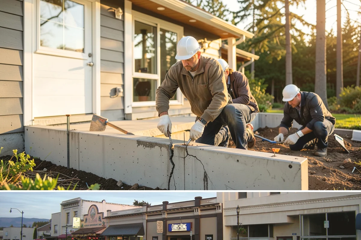 Pergola Construction in Burlington, Skagit County, WA - Late spring through early fall offers the driest window for footing cures and finish application in Western Washington.