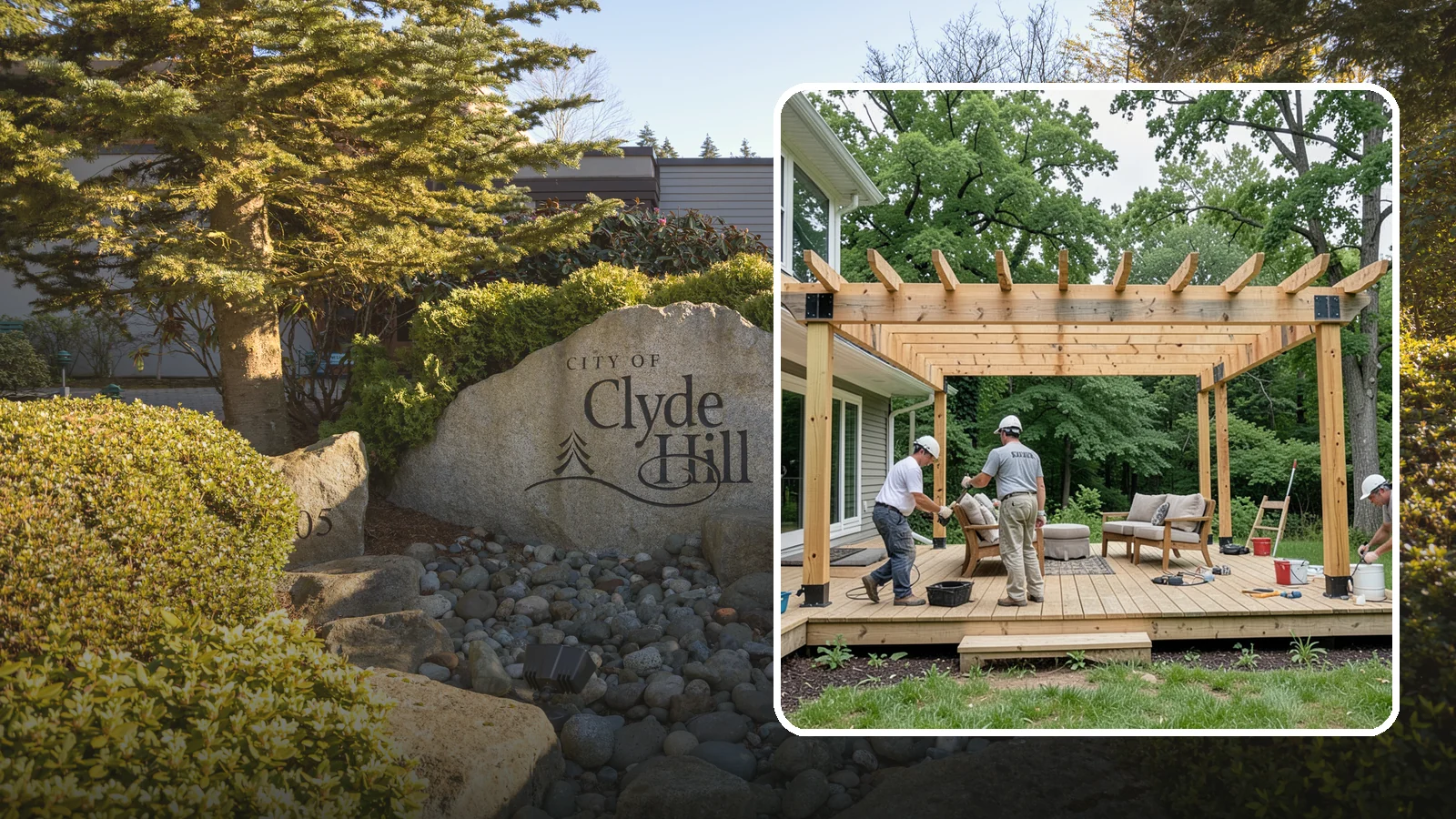 Pergola Construction in Clyde Hill, King County, WA - A custom-built pergola that defines your patio or deck with structure, shade, and year-round Pacific Northwest character.