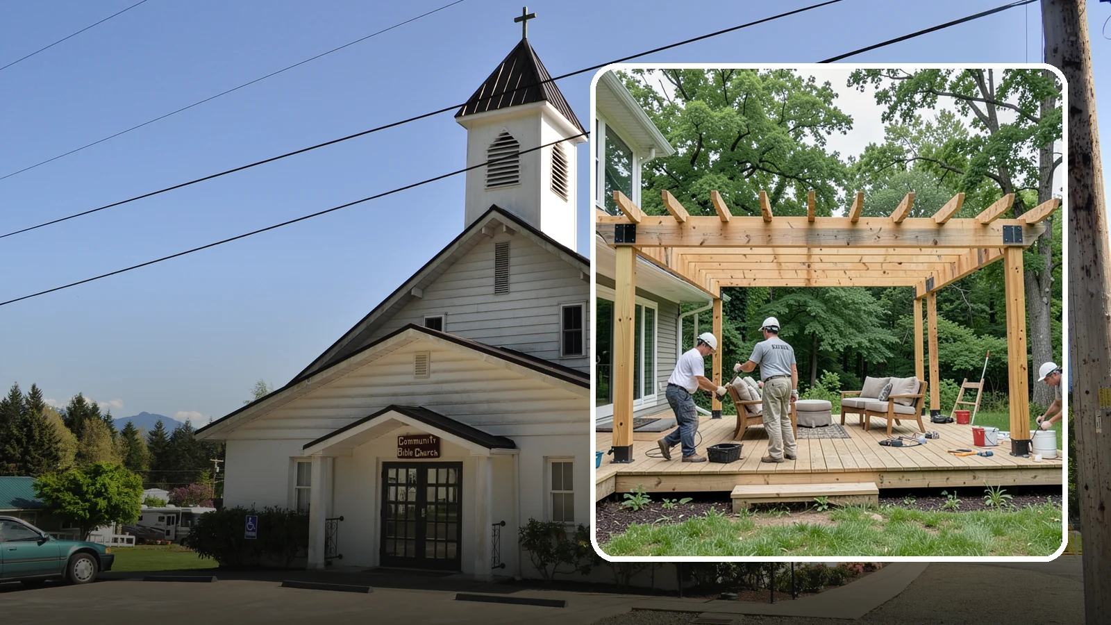 Pergola Construction in Concrete, Skagit County, WA - A custom-built pergola that defines your patio or deck with structure, shade, and year-round Pacific Northwest character.