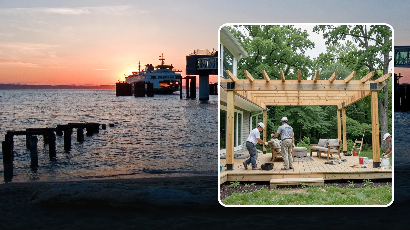 Pergola Construction in Edmonds, Snohomish County, WA - A custom-built pergola that defines your patio or deck with structure, shade, and year-round Pacific Northwest character.