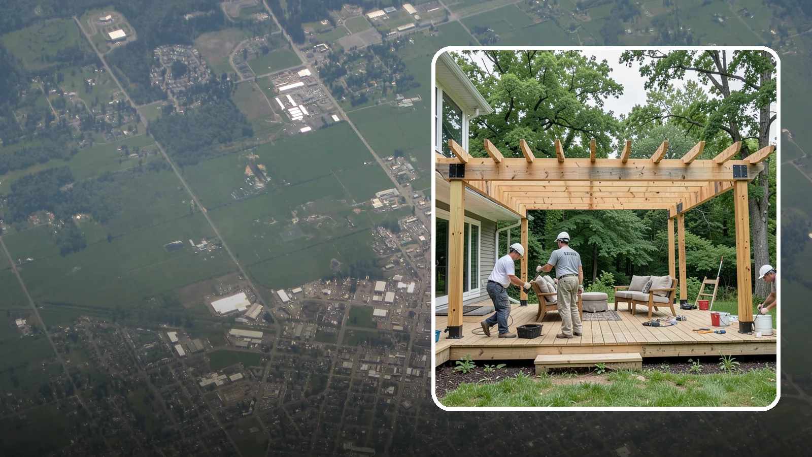 Pergola Construction in Enumclaw, King County, WA - A custom-built pergola that defines your patio or deck with structure, shade, and year-round Pacific Northwest character.