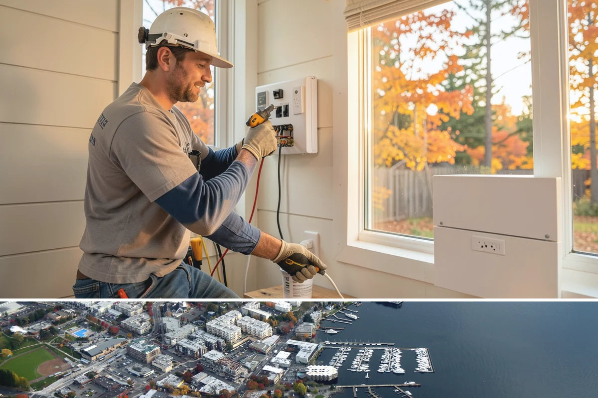 Pergola Construction in Kirkland, King County, WA - Late spring through early fall offers the driest window for footing cures and finish application in Western Washington.