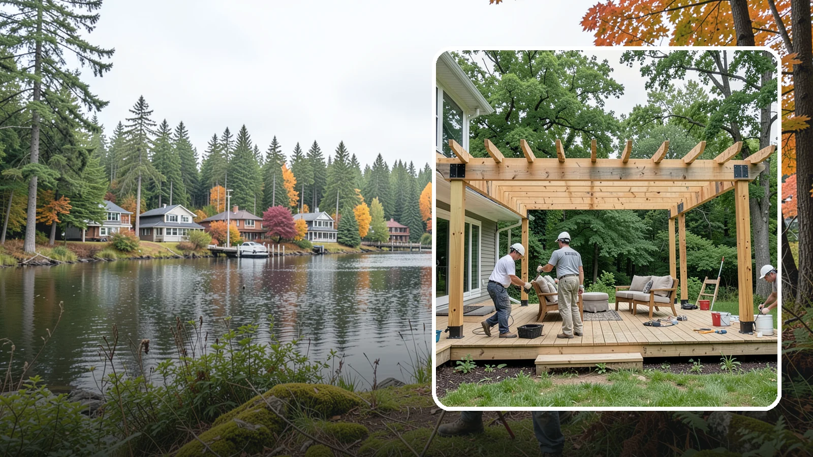 Pergola Construction in La Conner, Skagit County, WA - A custom-built pergola that defines your patio or deck with structure, shade, and year-round Pacific Northwest character.