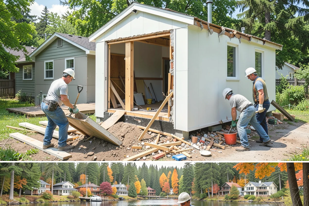 Pergola Construction in La Conner, Skagit County, WA - Late spring through early fall offers the driest window for footing cures and finish application in Western Washington.