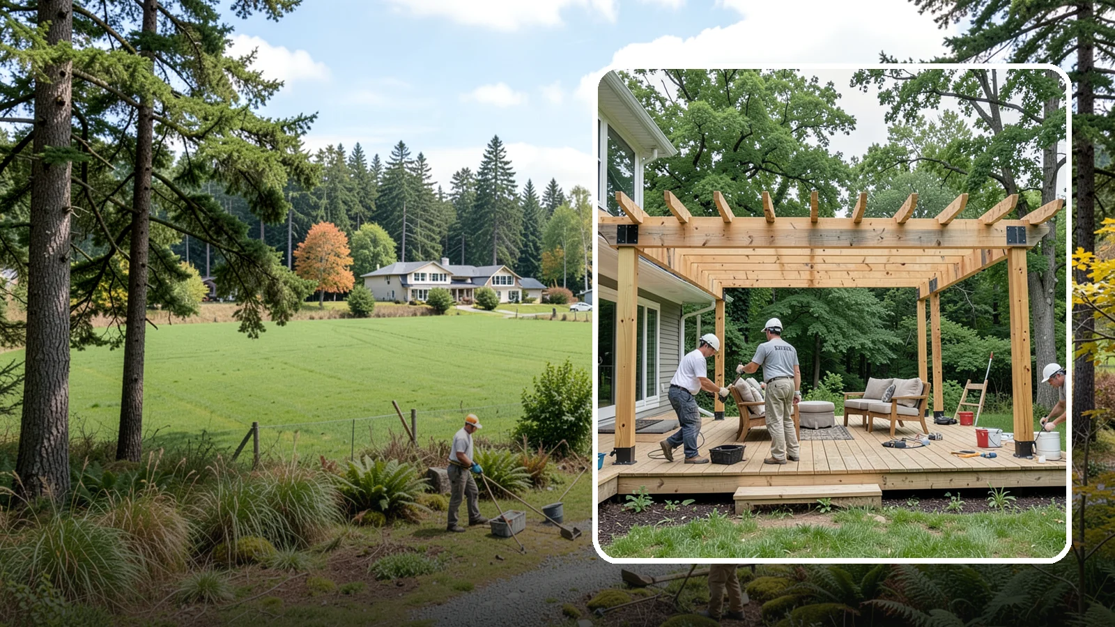 Pergola Construction in Lyman, Skagit County, WA - A custom-built pergola that defines your patio or deck with structure, shade, and year-round Pacific Northwest character.
