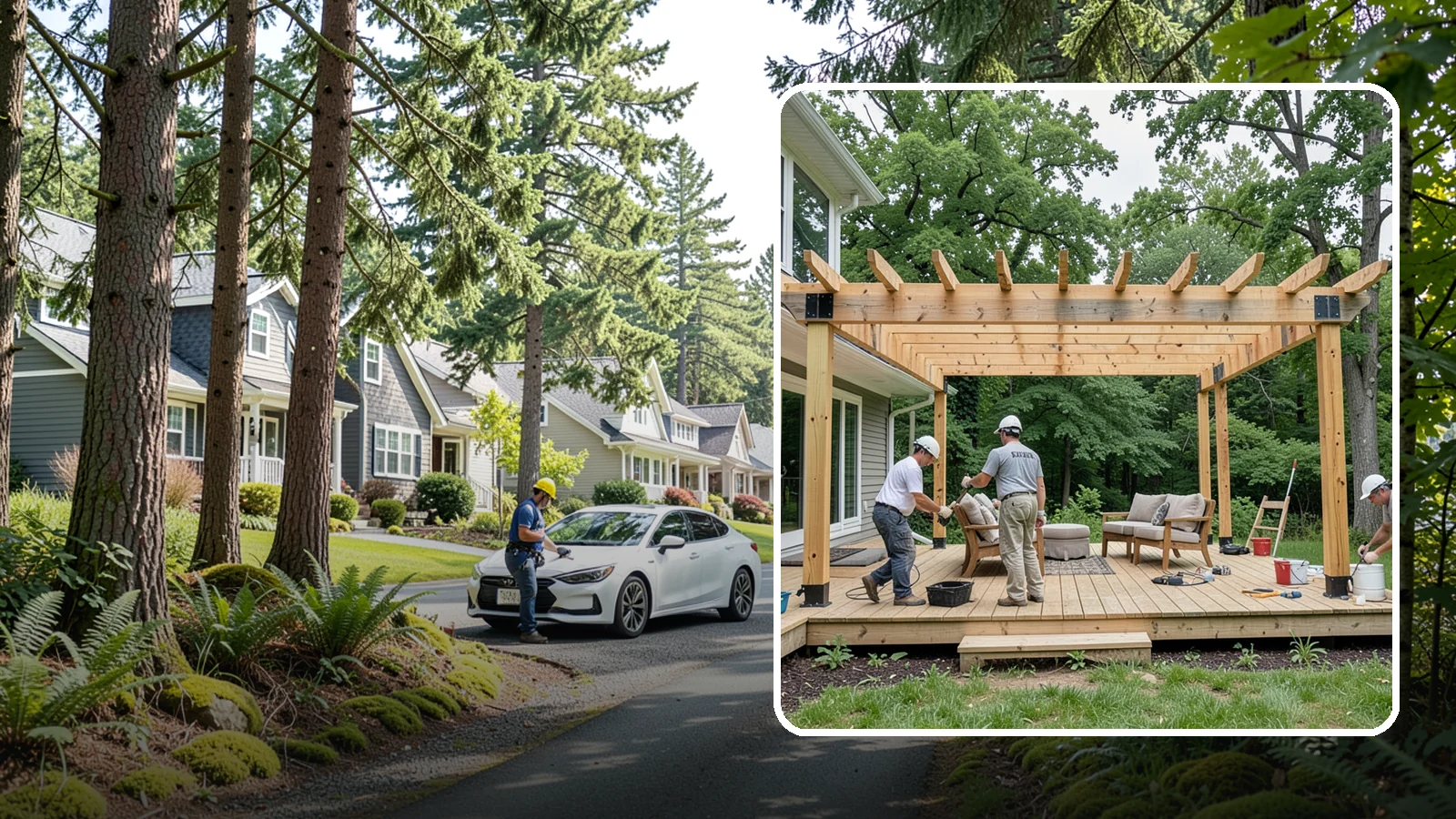 Pergola Construction in Normandy Park, King County, WA - A custom-built pergola that defines your patio or deck with structure, shade, and year-round Pacific Northwest character.