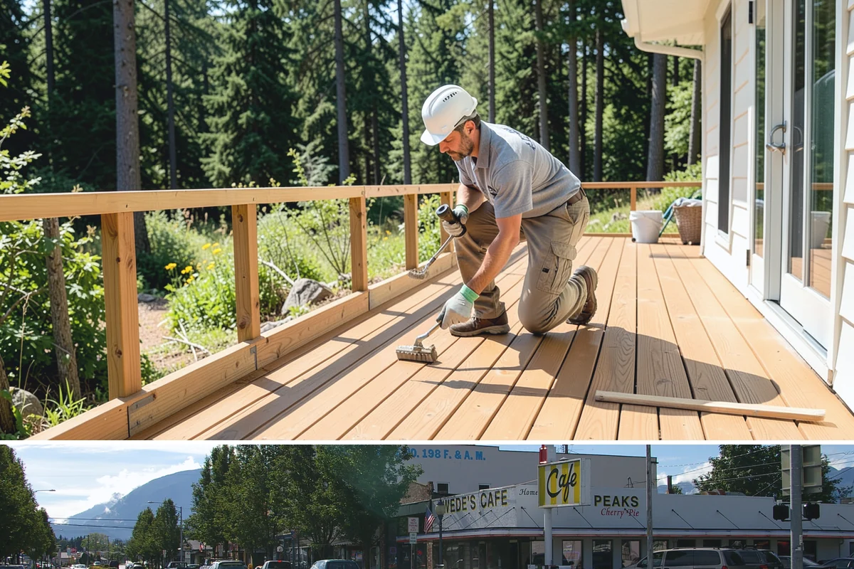 Pergola Construction in North Bend, King County, WA - Late spring through early fall offers the driest window for footing cures and finish application in Western Washington.