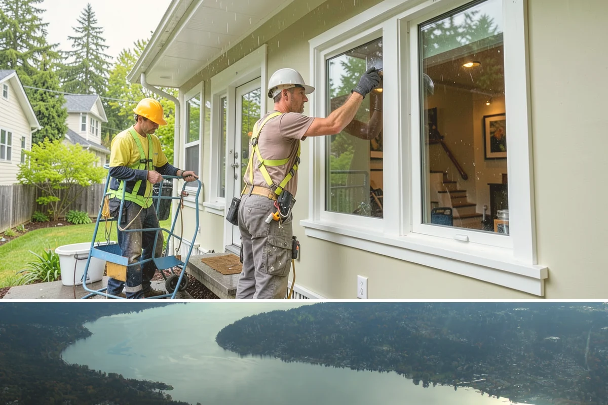 Pergola Construction in Sammamish, King County, WA - Late spring through early fall offers the driest window for footing cures and finish application in Western Washington.