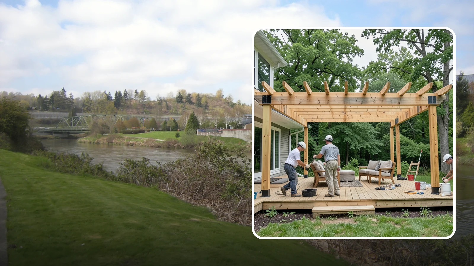 Pergola Construction in Tukwila, King County, WA - A custom-built pergola that defines your patio or deck with structure, shade, and year-round Pacific Northwest character.