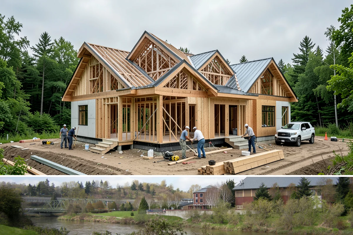 Pergola Construction in Tukwila, King County, WA - Late spring through early fall offers the driest window for footing cures and finish application in Western Washington.