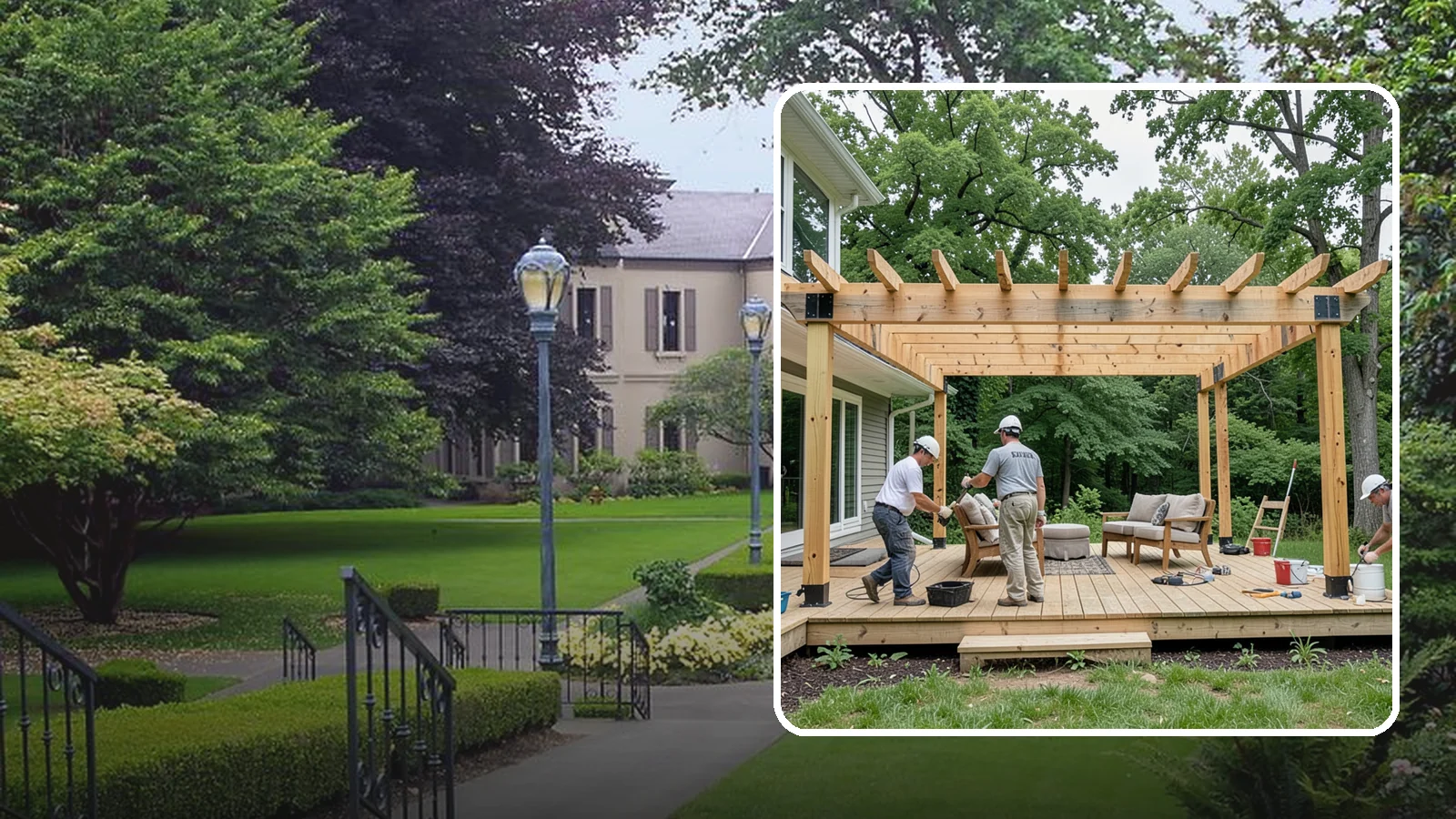 Pergola Construction in Woodinville, King County, WA - A custom-built pergola that defines your patio or deck with structure, shade, and year-round Pacific Northwest character.